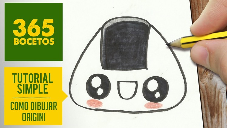COMO DIBUJAR Onigiri KAWAII PASO A PASO - Dibujos kawaii faciles - How to draw a Onigiri