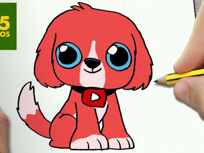 COMO DIBUJAR PERRO YOUTUBE KAWAII PASO A PASO - Dibujos kawaii faciles - How to draw a dog