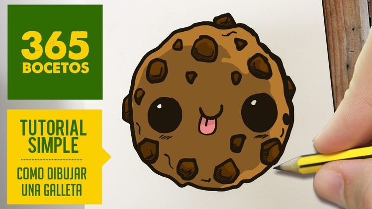 COMO DIBUJAR UNA GALLETA KAWAII PASO A PASO - Dibujos kawaii faciles - How to draw a cookie