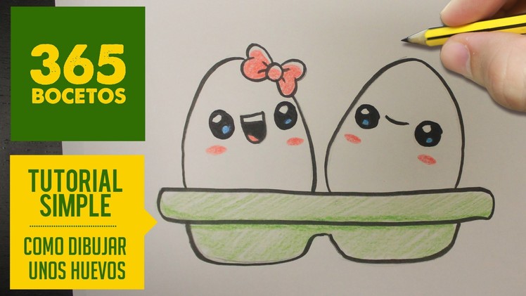 COMO DIBUJAR UNOS HUEVOS KAWAII PASO A PASO - Dibujos kawaii faciles - How to draw a eggs