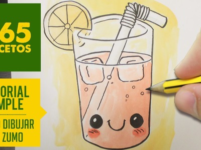 COMO DIBUJAR ZUMO O JUGO KAWAII PASO A PASO - Dibujos kawaii faciles - How to draw a juice