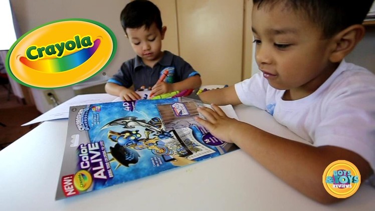 Crayola Color Alive 3D books colored by boys in spanish and english