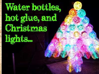 DIY Christmas tree water bottles