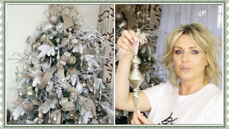 How To Decorate A Christmas Tree With Ribbon  - Winter Wonderland Gold And Silver