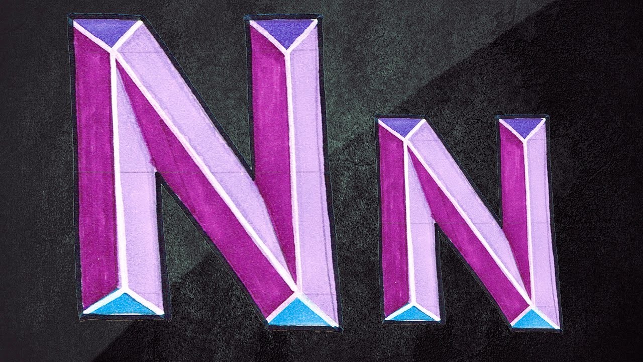 how-to-draw-3d-letters-3d-graffiti-draw-letter-n-in-chisel-letters