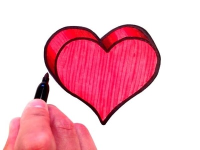 How to Draw a 3D Heart
