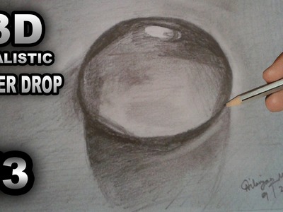 How To Draw a Realistic WATER DROP - 3D Art Time Lapse