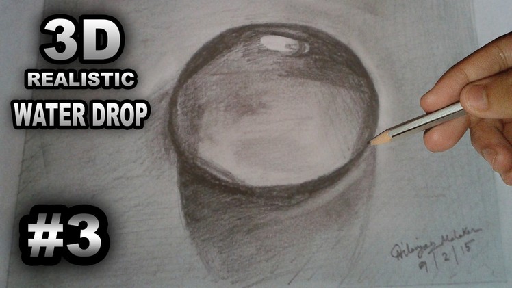 How To Draw a Realistic WATER DROP - 3D Art Time Lapse