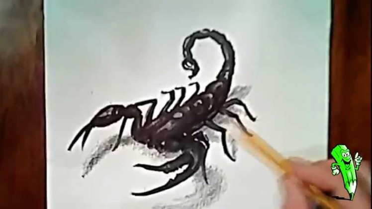 How to draw a scorpion (3D drawing)