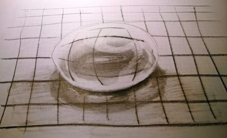 How to draw a waterdrop. 3D drawings. #4