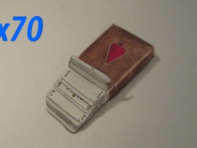 How to draw realistic cards 3D art - Drawing timelapse