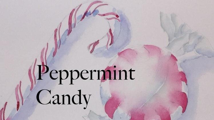 How to Paint Peppermint Candies in Watercolor Holiday Christmas Festive Watercolour tutorial