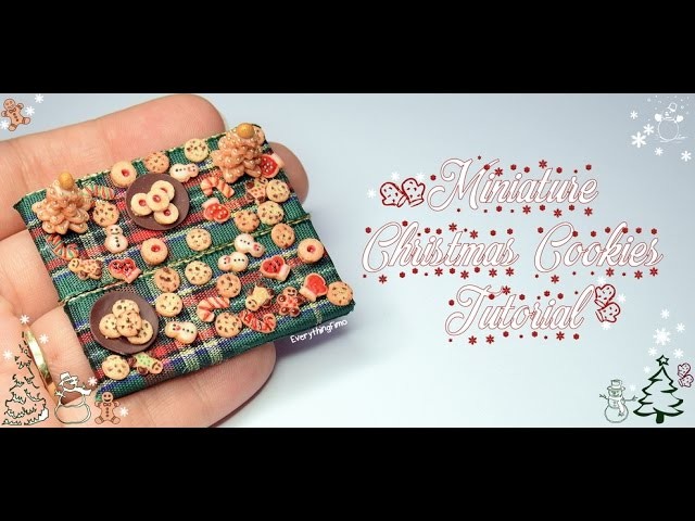 Miniature Christmas Cookies Tutorial-Polymer Clay