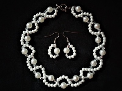 Pearl beading tutorial for beginners. 10 minutes DIY pearl necklace