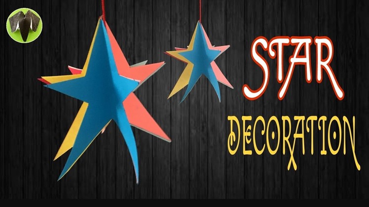 Tutorial to make "Hanging Star Decoration" for Christmas Tree | New Year