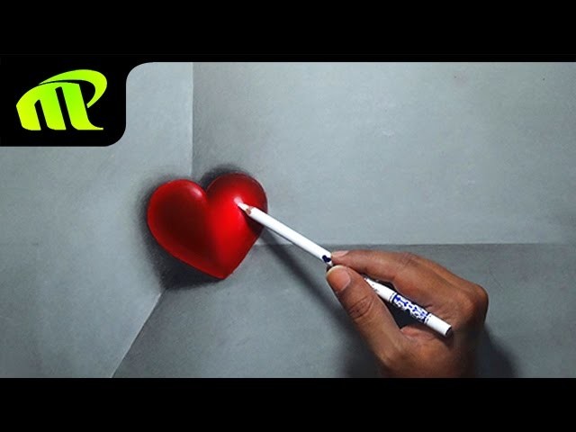 Valentine Day - 3D Heart Drawing - Valentine Day Gift | 3D Drawing | Trick Art