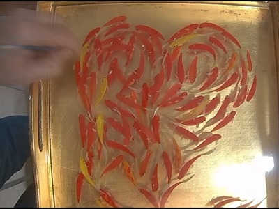 3D ART . HEART made of goldfish art by Gerardo Chierchia