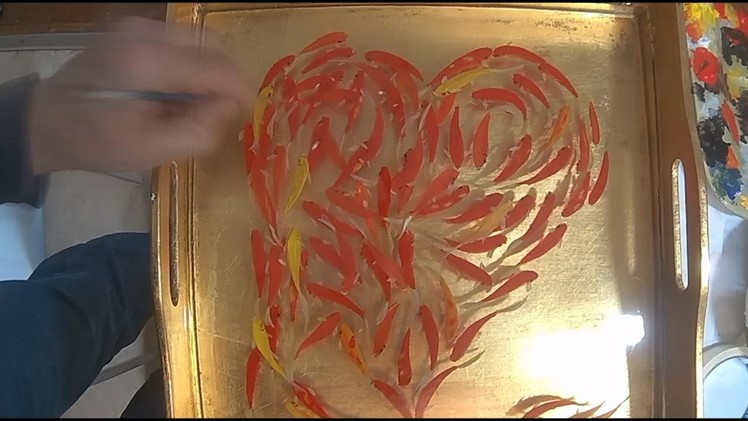 3D ART . HEART made of goldfish art by Gerardo Chierchia