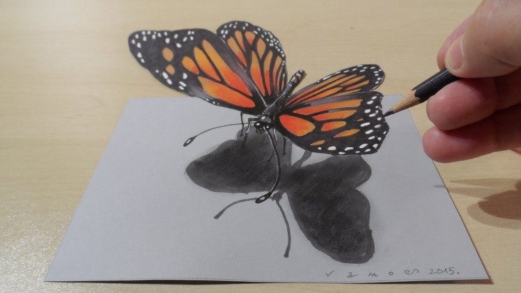 3D Drawing a Butterfly, Magical Art