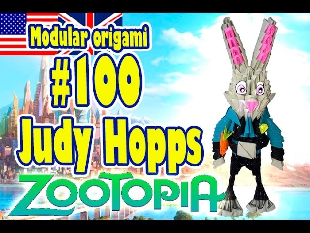 3D MODULAR ORIGAMI #100 JUDY HOPPS from ZOOTOPIA