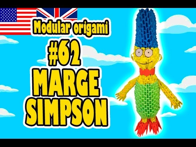 3D MODULAR ORIGAMI #62 MARGE SIMPSON