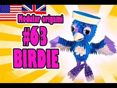 3D MODULAR ORIGAMI #63 BIRDIE