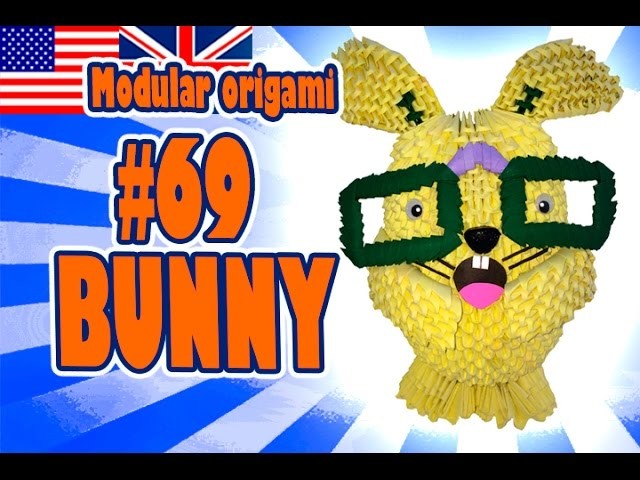 3D MODULAR ORIGAMI #69 BUNNY