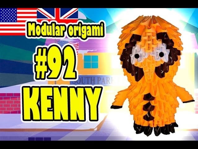 3D MODULAR ORIGAMI #92 KENNY SOUTH PARK