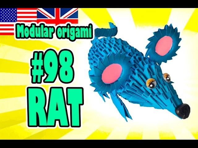 3D MODULAR ORIGAMI #98 RAT