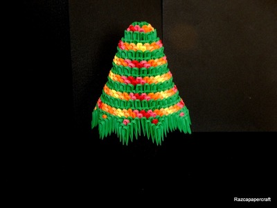3D origami Christmas tree tutorial  part 2 (2015)