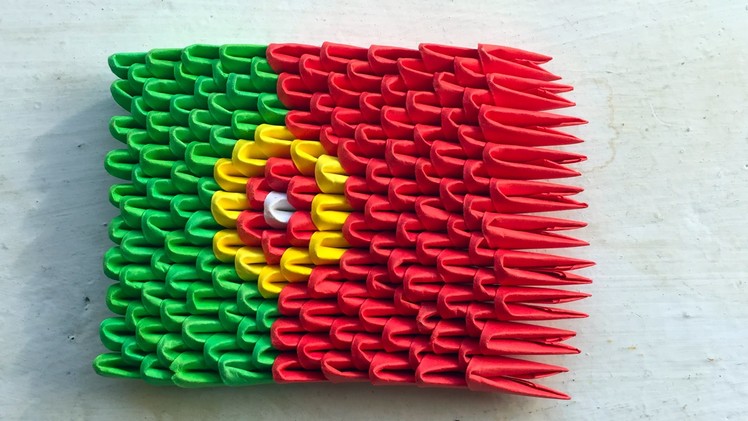 3D origami flag of Portugal (Portuguese flag) Tutorial