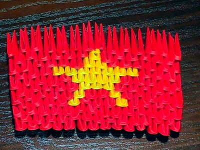 3D origami flag of Vietnam (Vietnamese flag) Tutorial