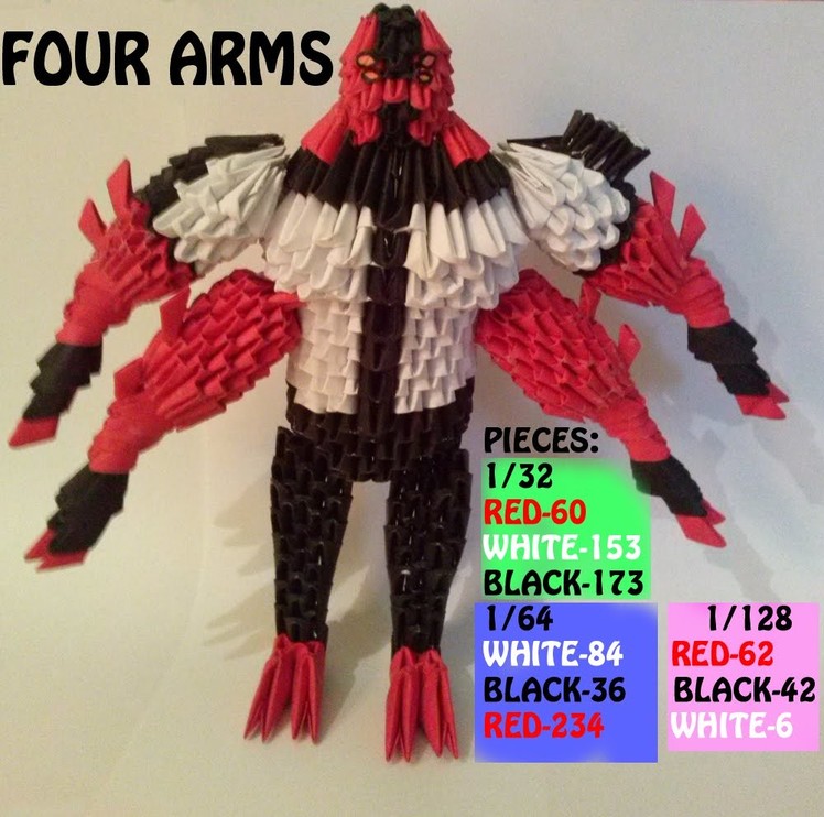 3D ORIGAMI FOUR ARMS TUTORIAL BY ALEX