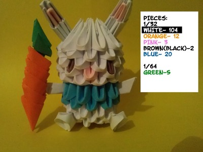 3D ORIGAMI MINI BUNNY