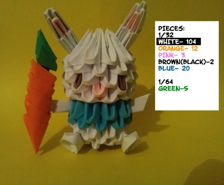 3D ORIGAMI MINI BUNNY