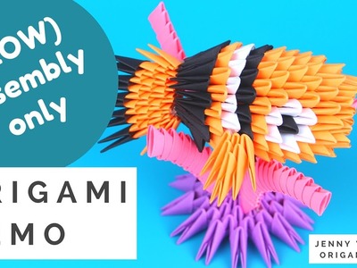 3D Origami Nemo (SLOW ASSEMBLY INSTRUCTIONS) - Origami With 3D Triangle Pieces