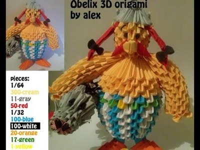 3D ORIGAMI OBELIX TUTORIAL BY ALEX