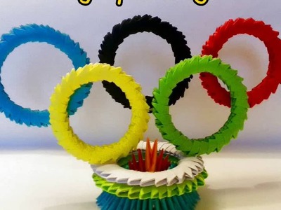 3d origami Olympic Games (Olympic rings)