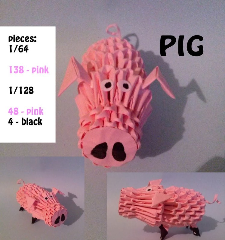 3D ORIGAMI PIG TUTORIAL