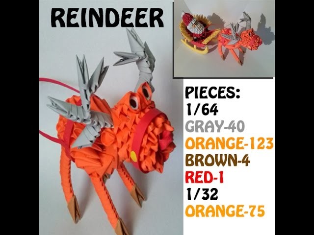 3D ORIGAMI REINDEER TUTORIAL FOR X-MAS COLLECTION BY ALEX