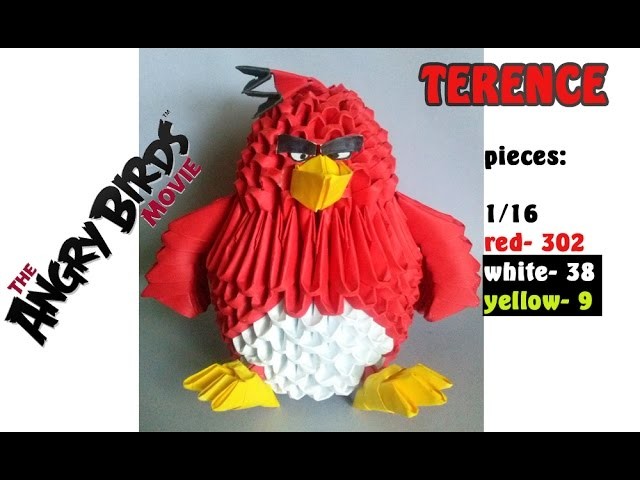 3D ORIGAMI TERENCE ANGRY BIRDS MOVIE TUTORIAL BY ALEX