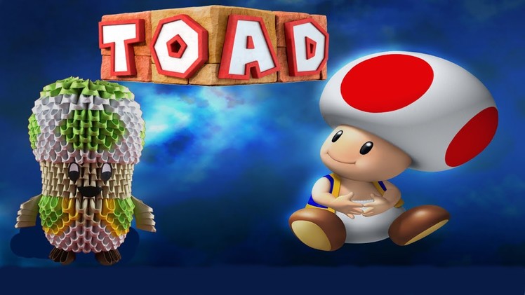 3D Origami Toad Tutorial from the Super Mario Bros. game