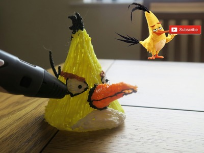 3D Pen Art-How to make a 3d angry bird-3d pen ( scribbler v1 ) Tutorial. (Angry bird movie)