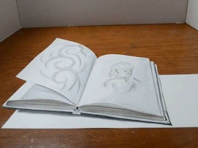 Amazing 3D Trick Art - Drawing of a Sketchbook