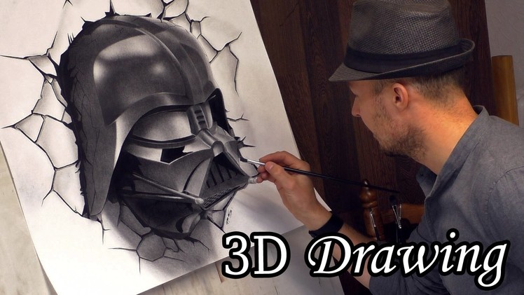 Darth Vader Busts Out in Star Wars. 3D Speed Painting #drawing dibujar desenho