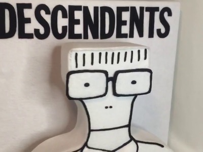 Descendents - Milo Goes To College 3D hand-sewn plush toy record sculpture by Emily Connell