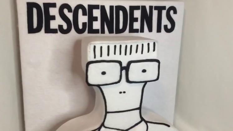 Descendents - Milo Goes To College 3D hand-sewn plush toy record sculpture by Emily Connell