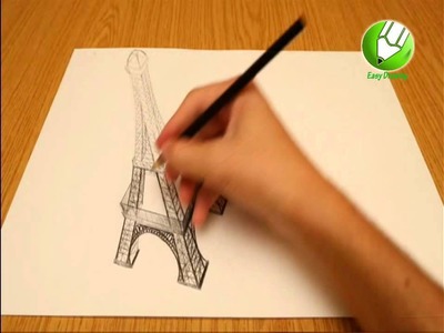 Drawing 3D Paris Eiffel Tower [Tour Eiffel]