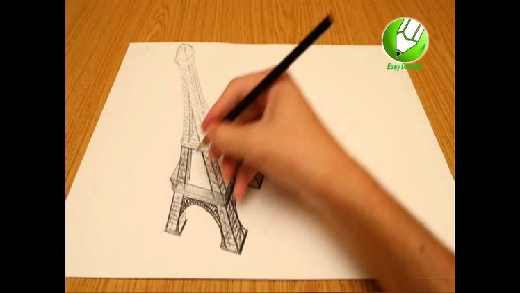 Drawing 3D Paris Eiffel Tower [Tour Eiffel]