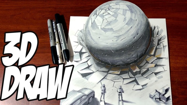 Drawing a 3D Spherical Meteorite